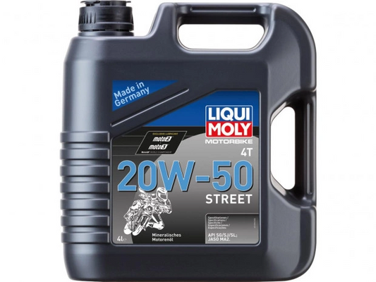 Huile Moteur 4T Street Minérale 4L API SG API SJ API SL JASO MA2 SAE 20W50